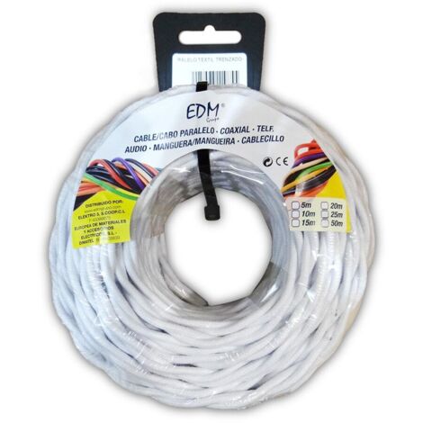 Cavo EDM 11985 Bianco 2 x 1 mm 25 m