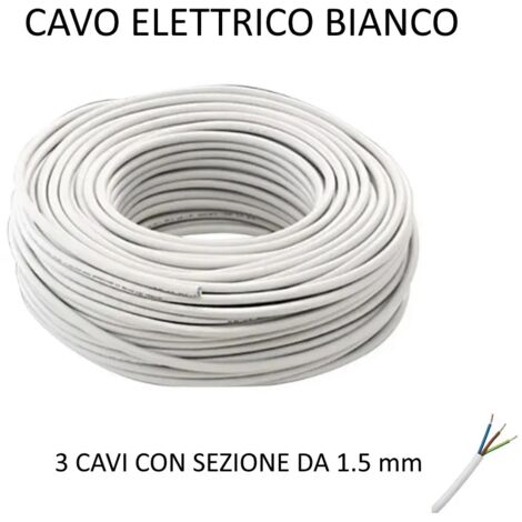 CAVO ELETTRICO BIANCO 3X1,5