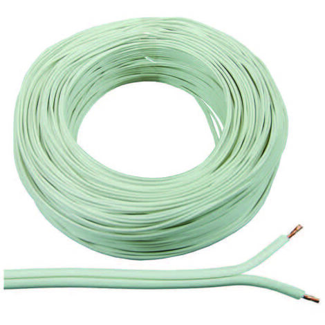 Cavo elettrico bipolare bianco h03-vhfi - 2x mmq.1 colore bianco