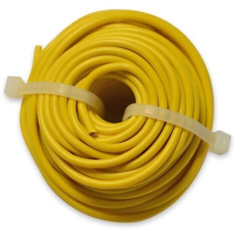Cavo elettrico flessibile giallo da 1 mm² – lunghezza 10 metri – isolamento in PVC per una maggiore flessibilità – per lavori elettrici