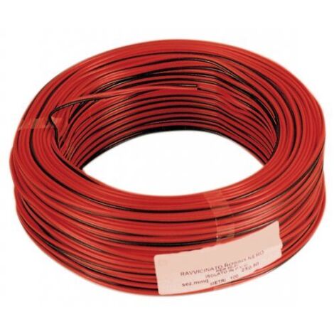 CAVO ELETTRICO HI-FI 2X0,50 MM ROSSO-NERO 100 MT