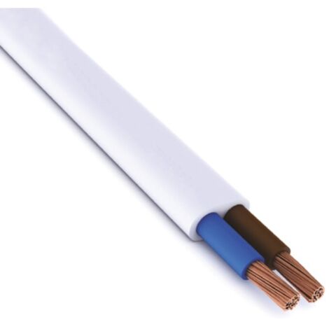 Cavo elettrico multipolare PVC H03VVH2-F 2X0,50 piatto guaina esterna bianca
