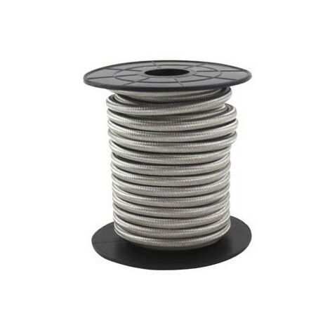 Cavo elettrico tessile 10 metri 2x0,75 mm Argento GSC 3902997