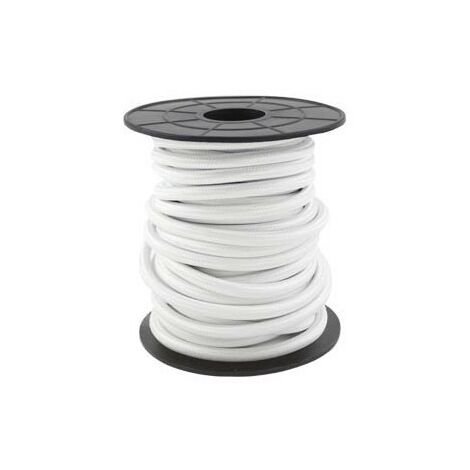 Cavo elettrico tessile 10 metri 2x0,75 mm bianco GSC 3902998