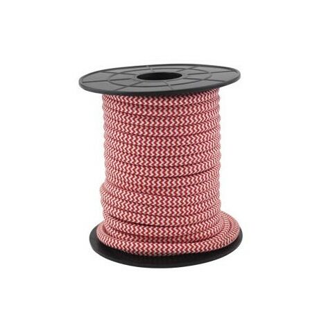 Cavo elettrico tessile 10 metri 2x0,75 mm bianco / rosso GSC 3902988