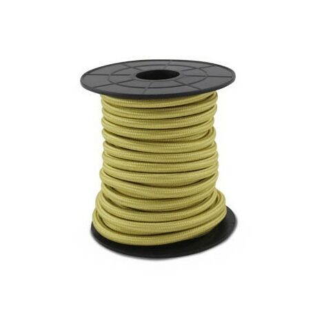 Cavo elettrico tessile 10 metri 2x0,75 mm Champagne GSC 3902995