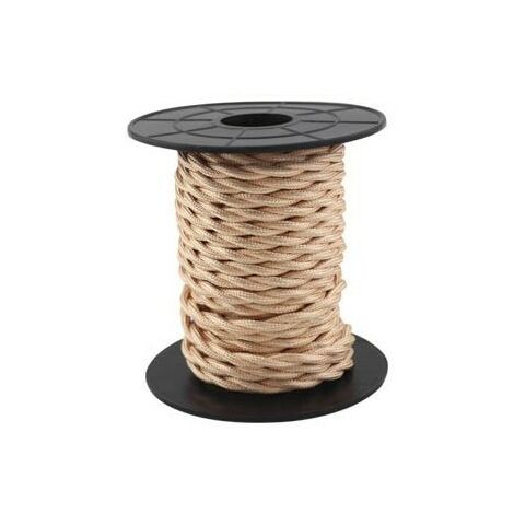 Cavo elettrico tessile 10 metri 2x0,75 mm intrecciato rame GSC 3902980