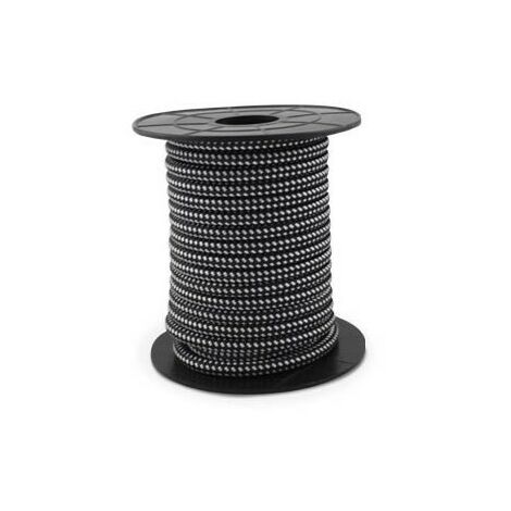Cavo elettrico tessile 10 metri 2x0,75 mm nero / bianco GSC 3902990