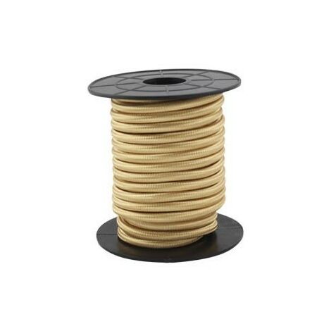Cavo elettrico tessile 10 metri 2x0,75 mm Oro GSC 3902996