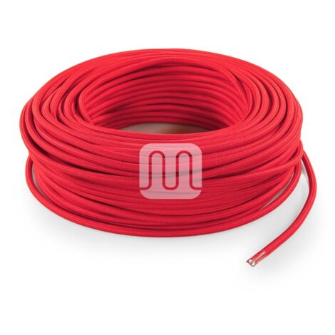 CAVO ELETTRICO TESSILE TONDO - ROSSO TO57 3MT MERLOTTI
