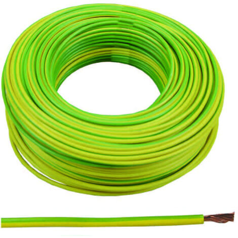 CAVO ELETTRICO UNIPOLARE ANTIFIAMMA GIALLO/VERDE- - 1x mmq.4 colore giallo/verde - 100 mt