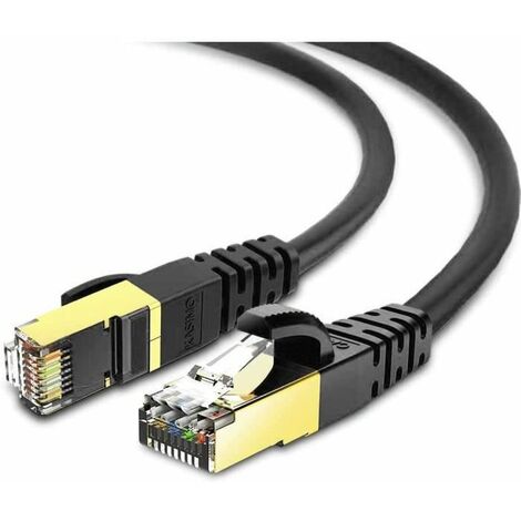 Cavo Ethernet 5M Cat8 BLEOSAN Cavo di rete LAN Gigabit ad alta velocità 40Gb 2GHz per router, TV, Switch, TV box, PS4
