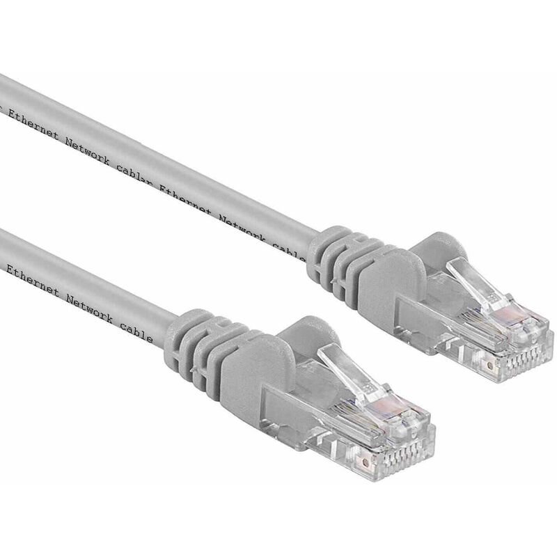 CAT5e Cavo di Rete Professional 0,25m - Grigio - Qualità Superiore (26 AWG 100% de cobre) / 5e (enhanced) / RJ45 / Ethernet/Patch/LAN/Modem/Router / 10/100