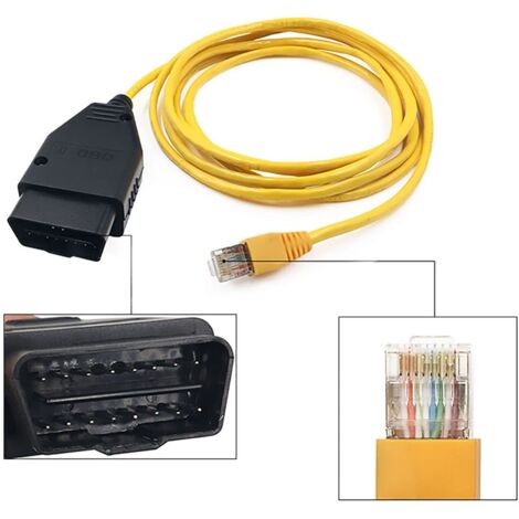 Cavo Ethernet OBD OBDii Rj45 ENET OBDII per codifica interfaccia 2m compatibile con serie G F (sottile)