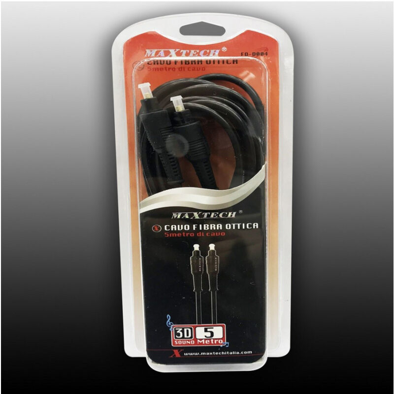 Image of Maxtech - Trade Shop - 5 m glasfaserkabel 3D sound digital surround audio FO-D004