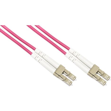 CAVO FIBRA OTTICA LC A LC MULTIMODE DUPLEX OM4 50/125 MT.1 (LKLCLC4501)