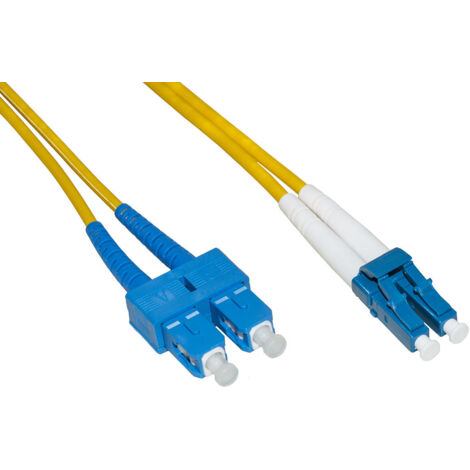 CAVO FIBRA OTTICA LC A SC SINGLEMODE DUPLEX 9/125 MT.1