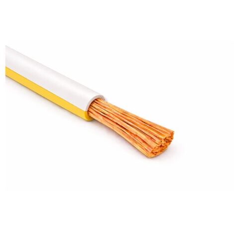 Cavo Filo Unipolare FLRY-B ISO 6722 Classe B Sez. 1,00 Bianco/Giallo