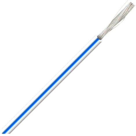 Cavo filo unipolare style 1015 H05V2-K AWG 20 bianco/blu