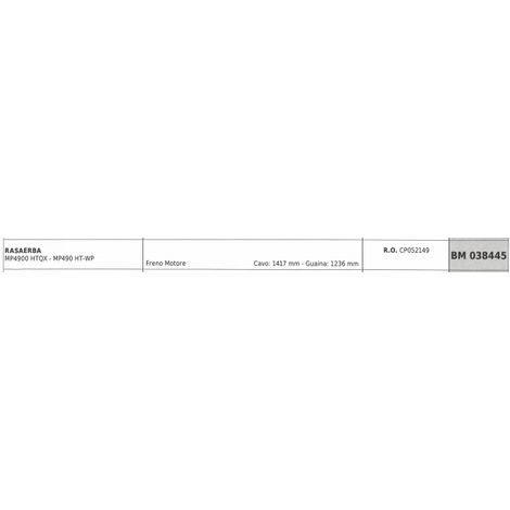 Cavo freno motore MAORI rasaerba MP4900 HTQX cavo 1417 mm guaina 1236 mm