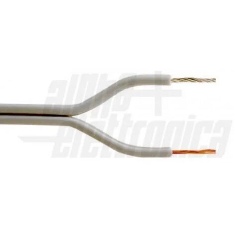 CAVO GRIGIO/GRIGIO PER COLLEGAMENTO LED 2X0,5 MM AL METRO