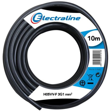 Cavo h05vv-f 3g1 mt 10 nero - electraline