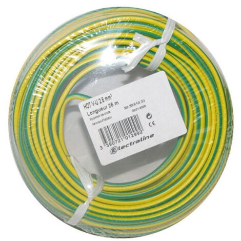 CAVO H07VU 1X1.5 25M V/CORONA ELETTRALINE GIALLO 60101018C