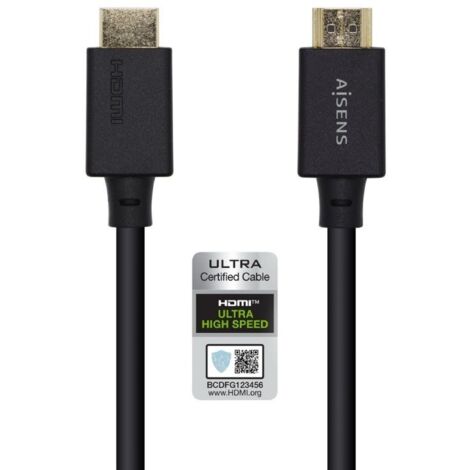 cavo hdmi aisens a150-0420/ hdmi maschio - hdmi maschio/ 0.5m/ nero