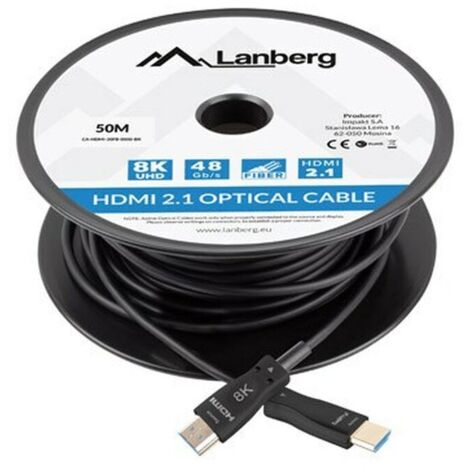 Cavo HDMI Lanberg CA-HDMI-30FB-0500-BK Nero 50 m