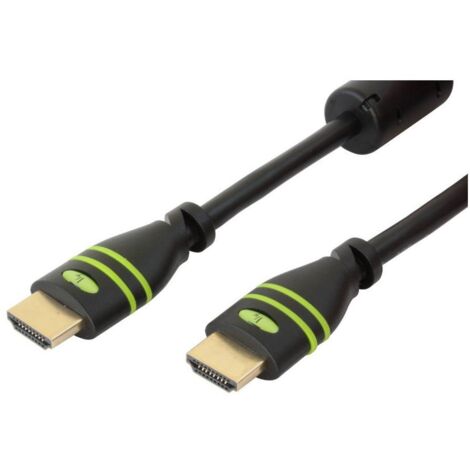 Cavo HDMI Techly High Speed con Ethernet e Ferrite, 15 metri, nero