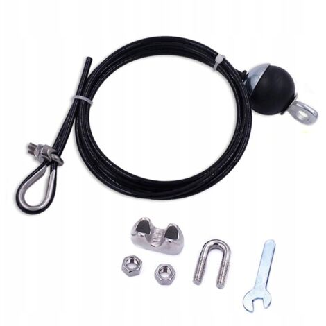 Cavo in acciaio rivestito 2,5 m, regolabile, prolunga 2,5 m