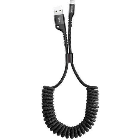 Cavo iPhone Spring USB - Lightning Fish Eye 1m Nero