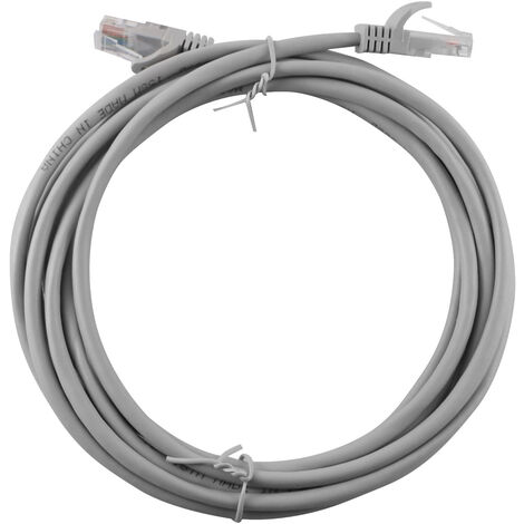 Cavo lan utp plug rj45/rj45 grigio mt.3