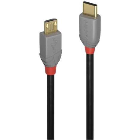 Cavo Lindy USB 2.0 tipo C a Micro-B 1 m Anthra Line 85R31AA, 36891