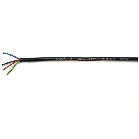 Cavo LIYY 4x0,35 nero