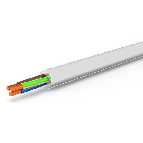 CAVO MULTIPOLARE FLESSIBILE H05VV-F RT. 100 MT. col. Bianco Sezione 3x0,75