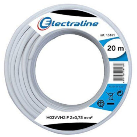 CAVO MULTIPOLARE H03VVH2-F 2X0,75 20M BIANCO