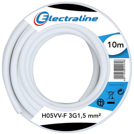 CAVO MULTIPOLARE H05VV-F 3G1,5 10M BIANCO