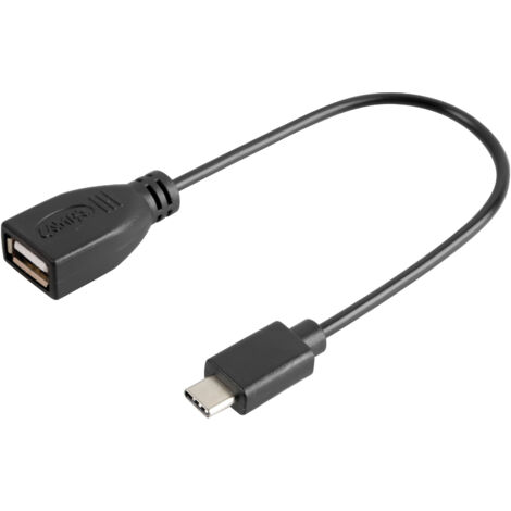 Cavo OTG Usb  Usb Type-C - 20 cm - Nero