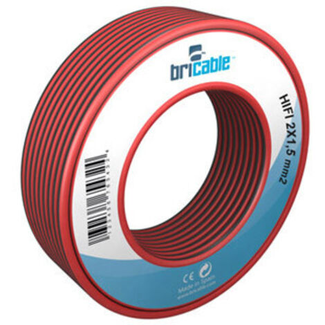 CAVO PARALLELO AUDIO 2X0.Â 75 ROSSO-NERO 10M