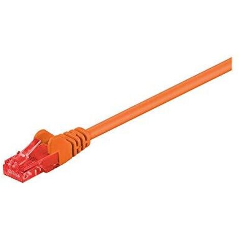 cavo patch di rete cat 6 u-utp spina rj45 non schermato arancione 1,5 mt
