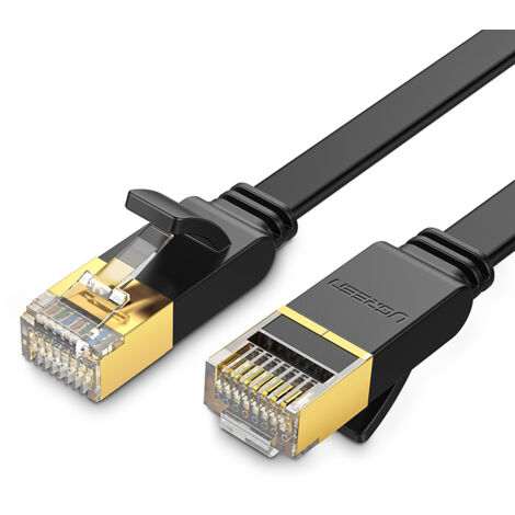 Cavo patch piatto U/FTP Cat. 7 10Gb/s 0,5m nero