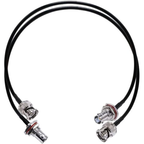Cavo patch RG58 BNC maschio-BNC femmina, 50 cm (20"), cavo coassiale per radio CB, cavo di prolunga per antenna Wi-Fi per sistemi di sicurezza, confezione da 2