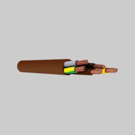 Cavo pentagonale 'marrone' sezione 5x1,5 mm (100 metri lineari)
