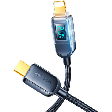 Cavo per iPhone USB-C - Lightning con display 20W 1,2 m nero