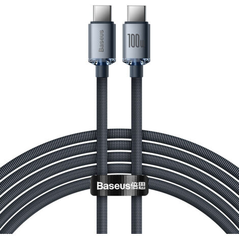 Cavo per ricarica rapida e trasferimento dati USB-C USB-C 100W 2m nero
