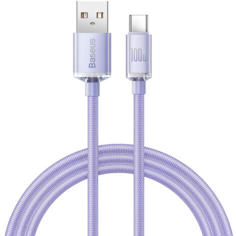 Cavo per ricarica rapida e trasferimento dati USB USB-C 100W 1,2 m viola