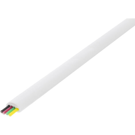 Cavo piatto telefonico 4 fili, 100 m bobina, AWG 30, CU (rame), conduttore di rame (CU). colore bianco
