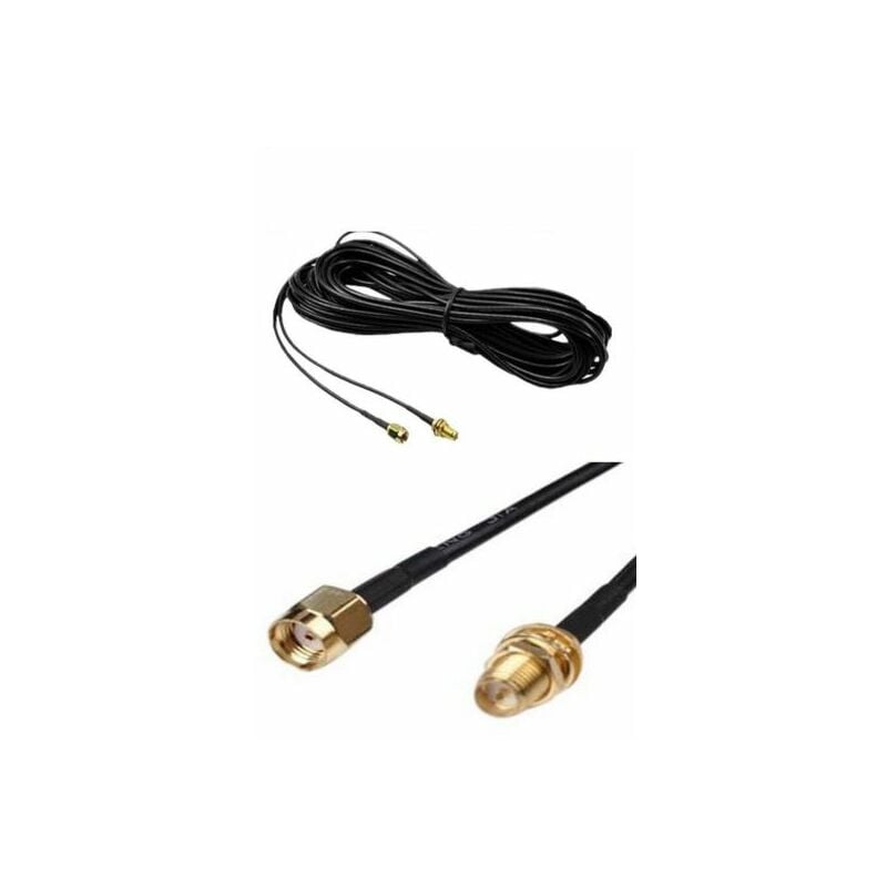 Cavo Prolunga Adattatore 3 M Antenna Wirelles M/f Sma