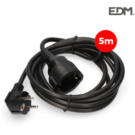 Cavo Prolunga EDM 23214 Nero 5 m